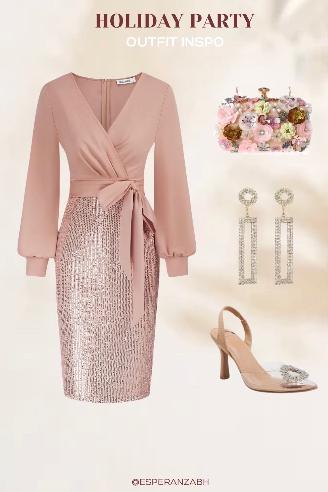 Holiday Outfit Inspo coming in hot! All items are from Amazon (other than the heels- but I’ll link similar from Amazon too!) 

I ordered this outfit for a Christmas party coming up so I’ll share a try on once it’s in! Ordered a size large 💕


Holiday Outfit
Christmas 
Christmas Party Outfit
Event Dress
Velvet Dress
Holiday Shoes
Sparkle Shoes
Holiday Purse
Event Handbag
Floral Purse