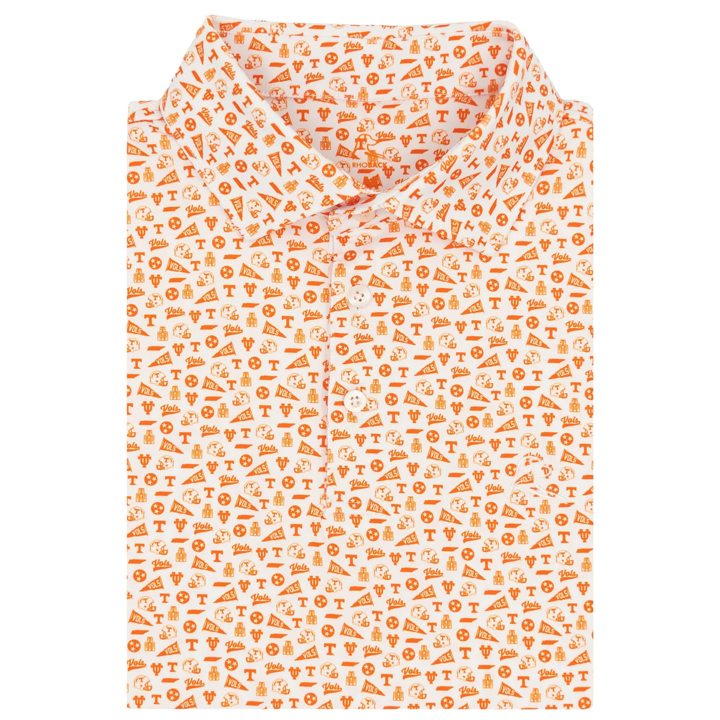 The Tennessee Gameday Collegiate Polo - White/Horizon Orange | Rhoback | RHOBACK