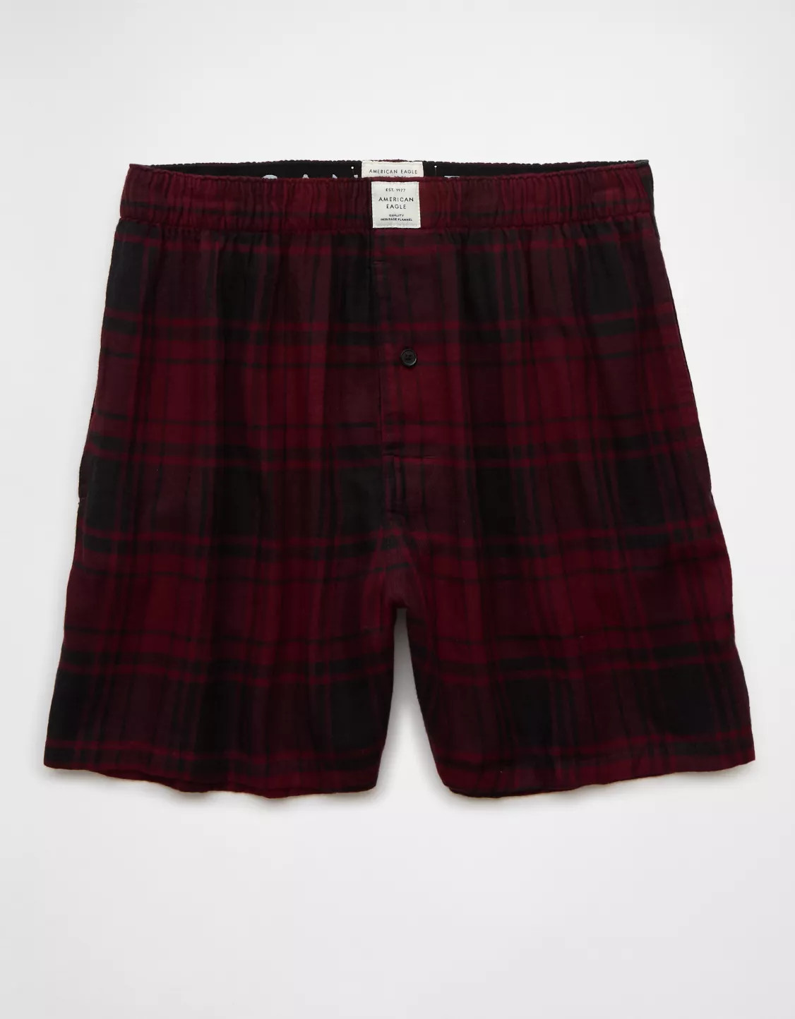AEO Men's Plaid Flannel Pocket Boxer Short | American Eagle Outfitters (US & CA)