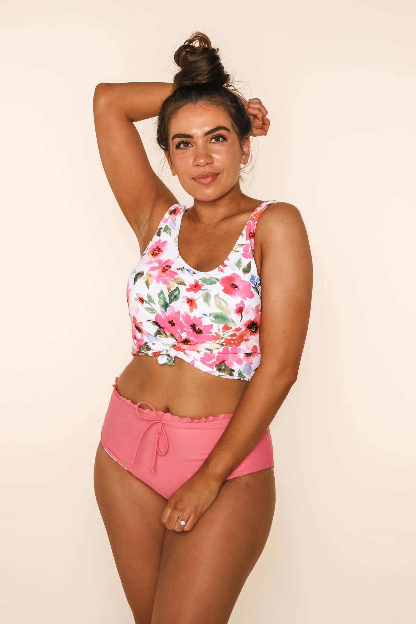 Traveler Top | Pink Floral | Coral Reef Swim