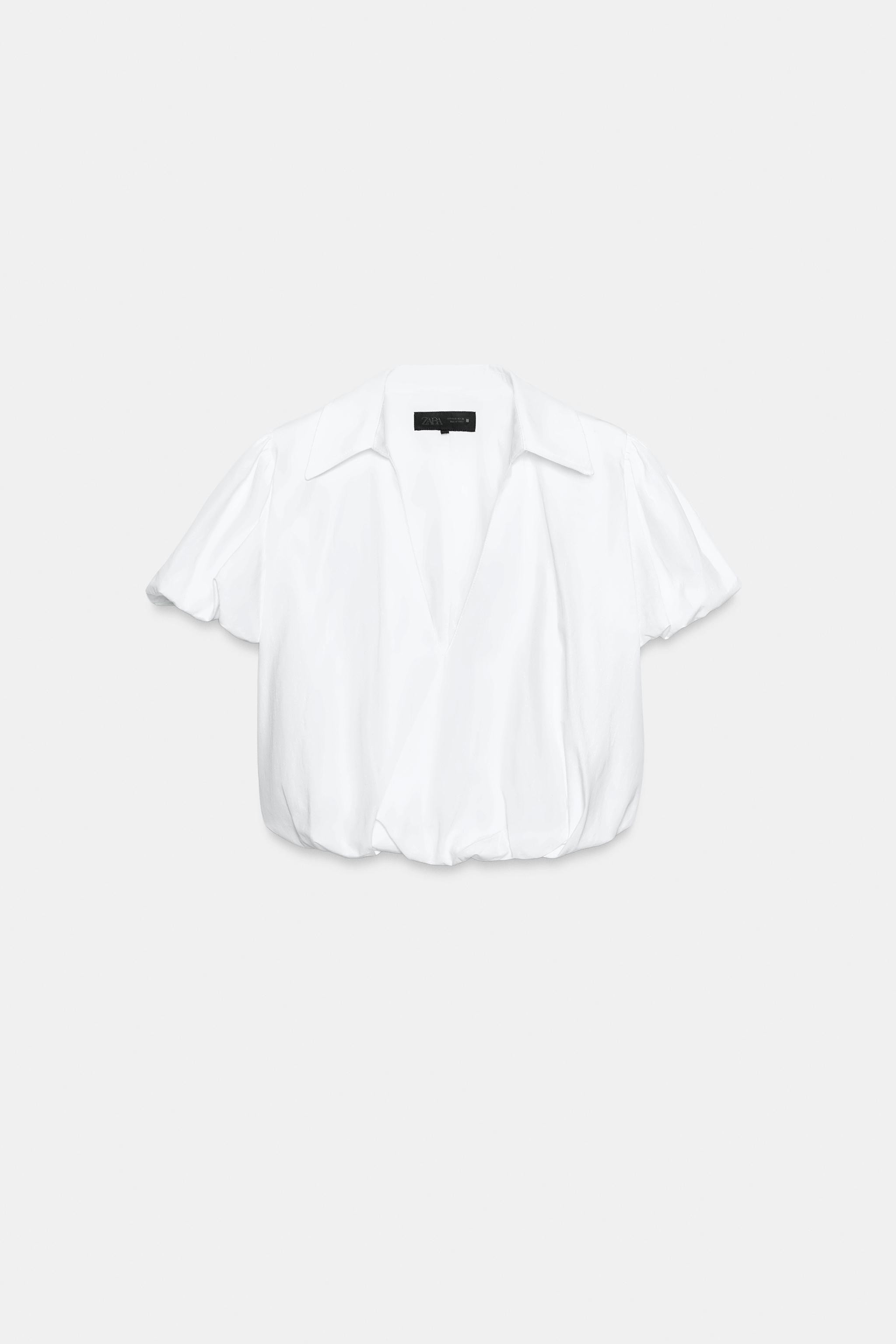SHORT SLEEVE BALLOON SHIRT | Zara US