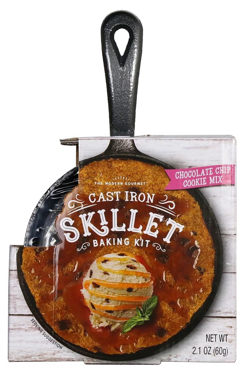 The Modern Gourmet, Cast Iron Chocolate Chip Skillet Baking Kit, Holiday Gift, Food Form Powder | Walmart (US)