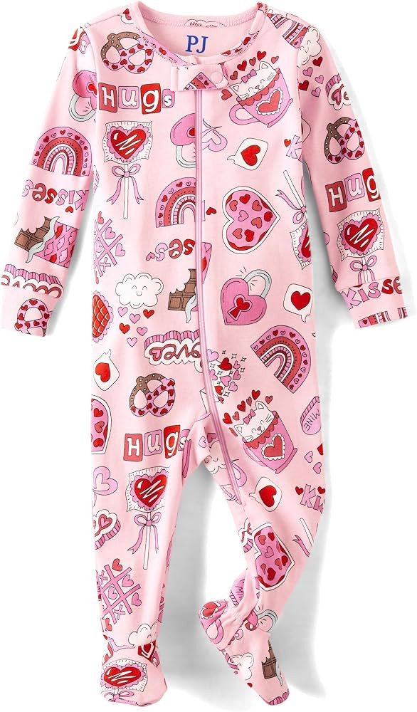 The Children's Place Baby and Toddler Valentine's Day Snug Fit 100% Cotton Pajama | Amazon (US)