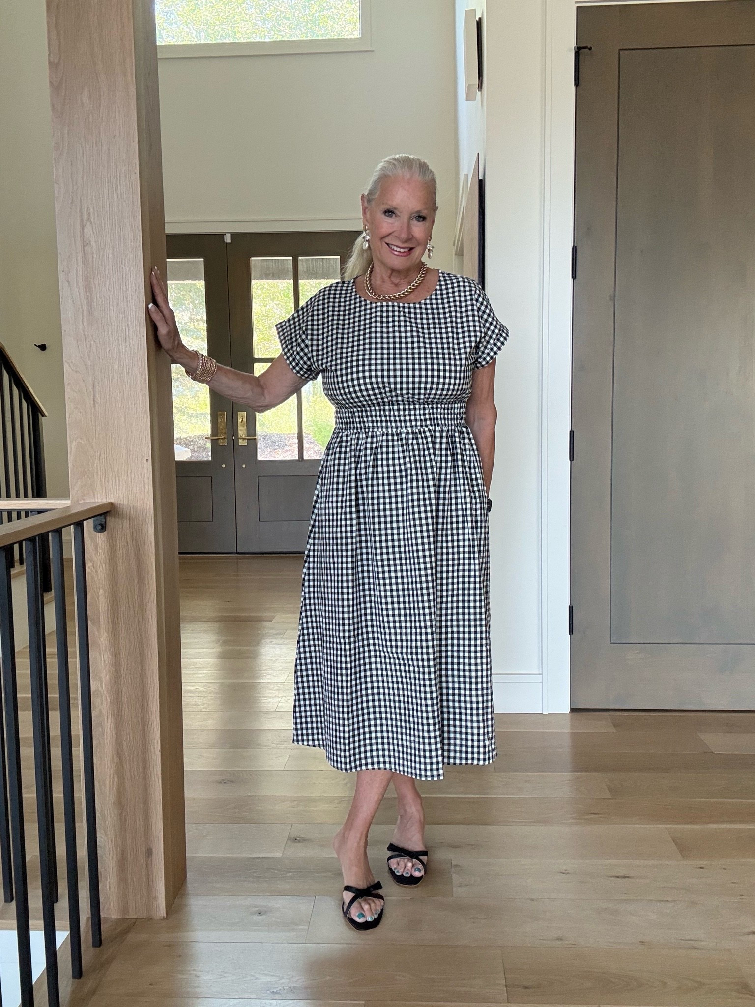 There’s something about a gingham dress that never goes out of style. 🤍 It feels fresh, feminine, and effortlessly timeless—proof that classic pieces always deserve a place in our wardrobe.

At almost 70, I’ve learned that style isn’t about dressing for your age. It’s about wearing what makes you feel confident, comfortable, and happy. If a dress makes you smile the moment you put it on, that’s the one to wear.

Here’s to embracing timeless style, making memories, and enjoying every season with confidence.