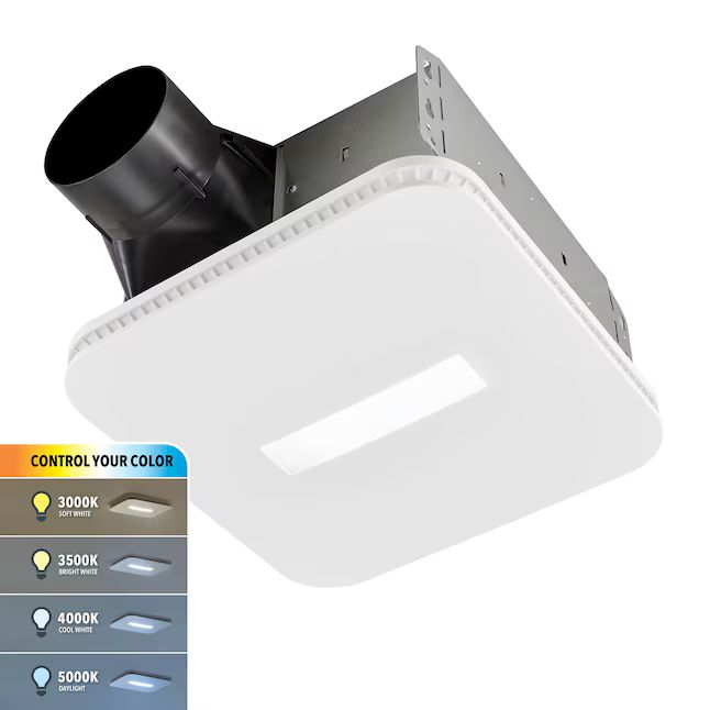 Broan Roomside/Flex 1-Sone 110-CFM White Lighted Bathroom Fan ENERGY STAR | Lowe's