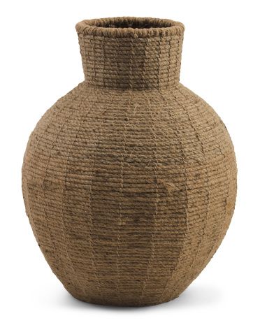 18in Vase With Jute Rope | TJ Maxx
