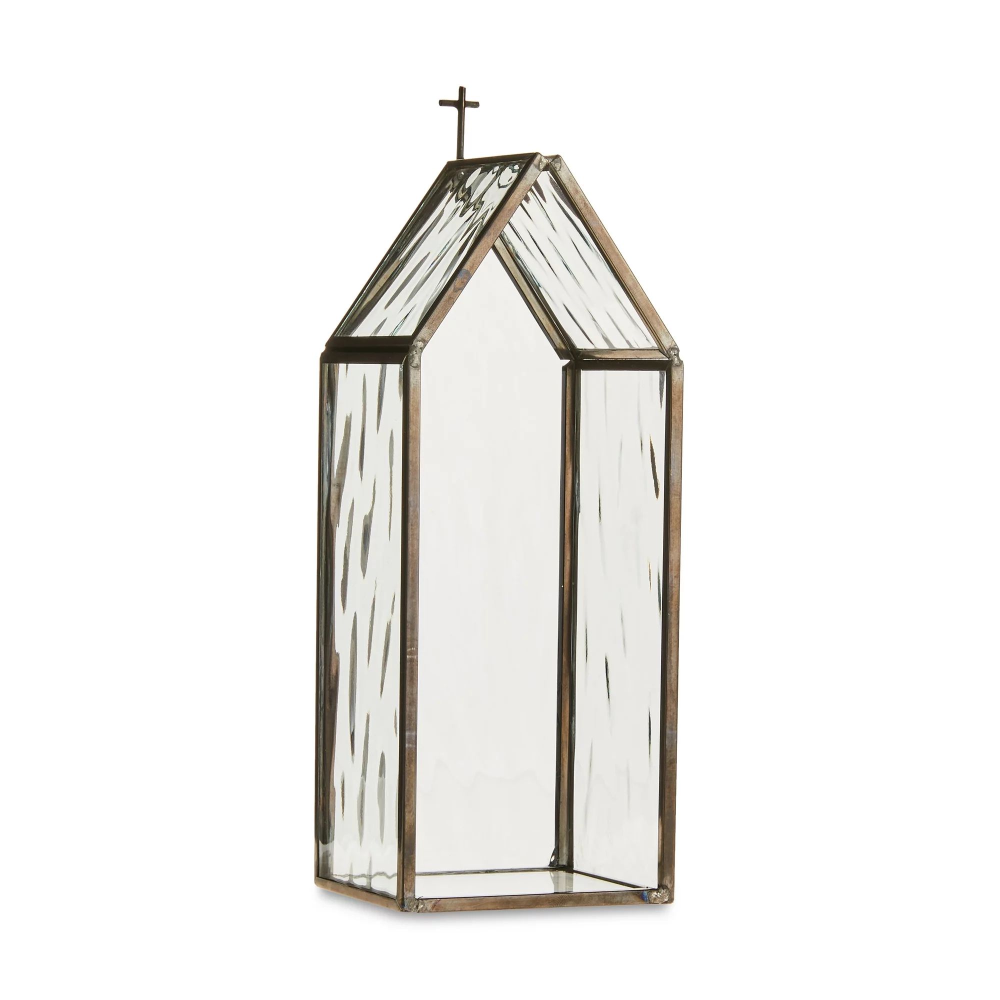 Glass Church Christmas Decoration, Black, 7.4 in, by Holiday Time - Walmart.com | Walmart (US)