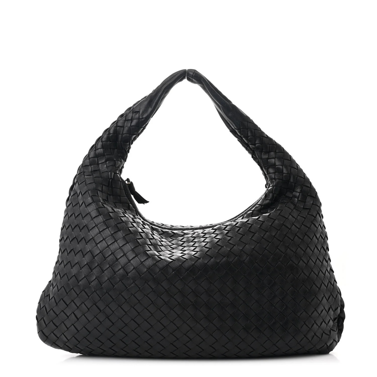 Bottega Veneta Nappa Intrecciato Medium Veneta Hobo Black 1698658 | FASHIONPHILE (US)