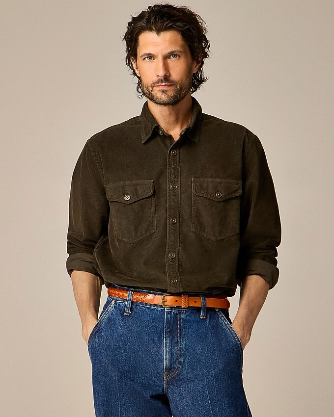 Garment-dyed corduroy CPO shirt | J. Crew US