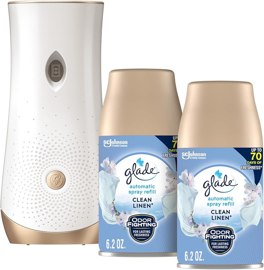 Glade Automatic Spray Refill and Holder Kit, Air Freshener for Home and Bathroom, Clean Linen, 6.... | Amazon (US)