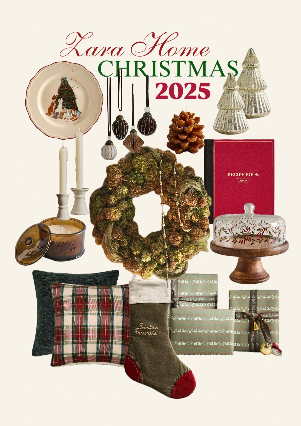 Zara home finds, christmas decor, christmas home finds, plaid pillows, tall candlesticks, swan wrapping paper, vintage plates, holiday wreath, acorn candle, christmas tree ornaments 🎄

#LTKCyberWeek #LTKHoliday #LTKGiftGuide
