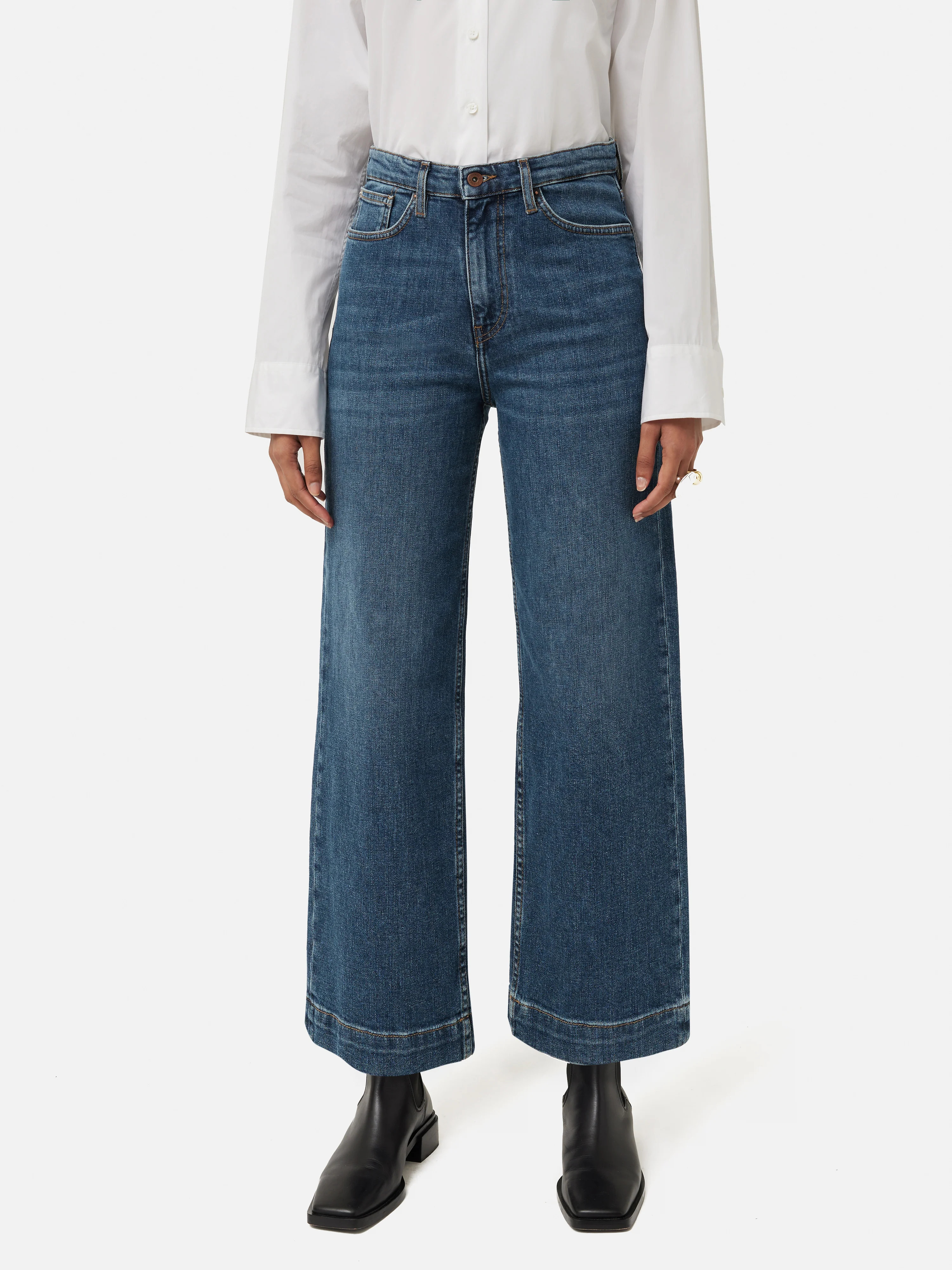 Tyne Wide Leg Cropped Jean | Jigsaw (UK)