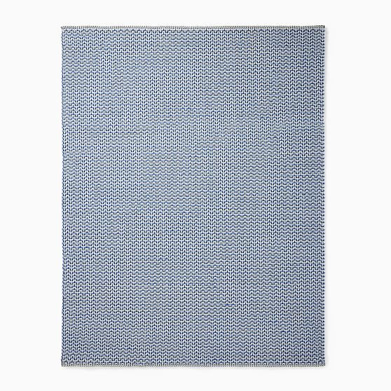 Indoor/Outdoor Basketweave Rope Rug, Bright Cobalt,5x8 WE Kids | West Elm (US)