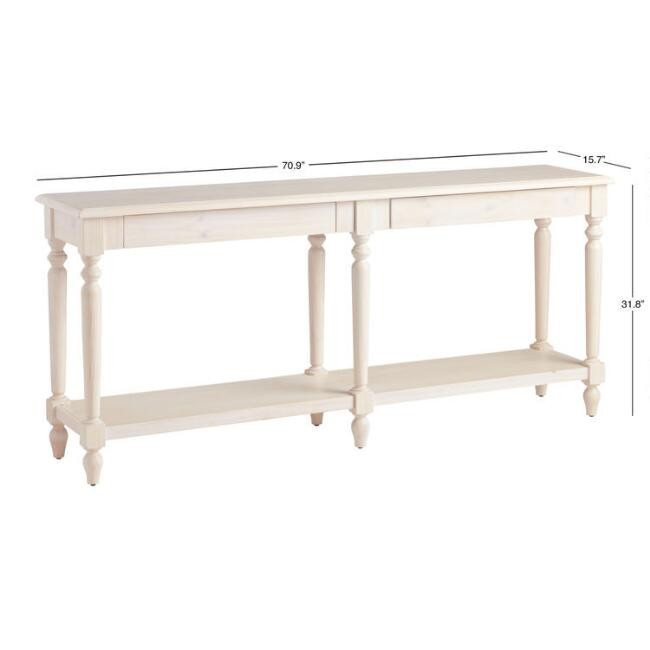 Whitewash Wood Everett Console Table | World Market