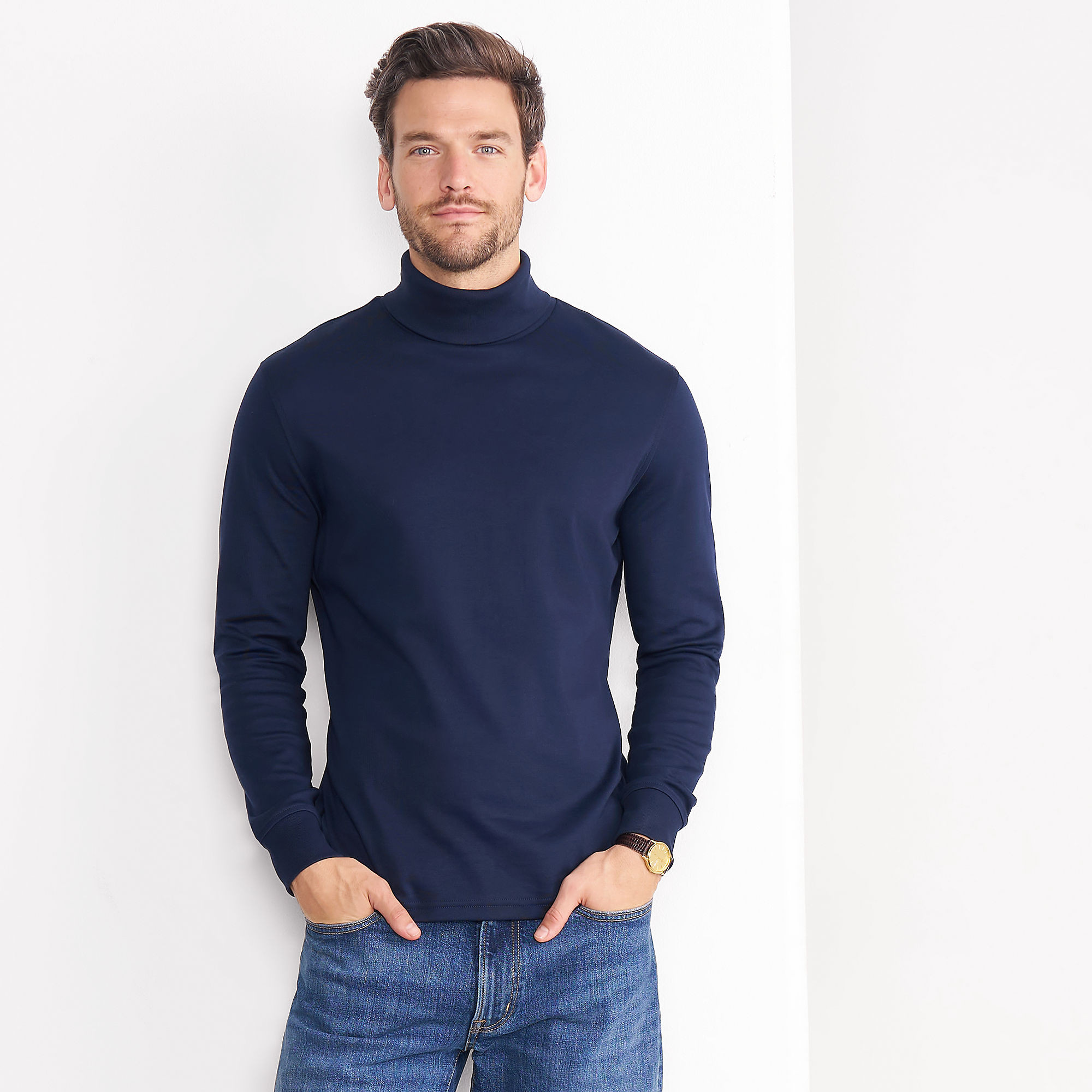 Men's Cotton Supima Turtleneck | Lands' End (US)
