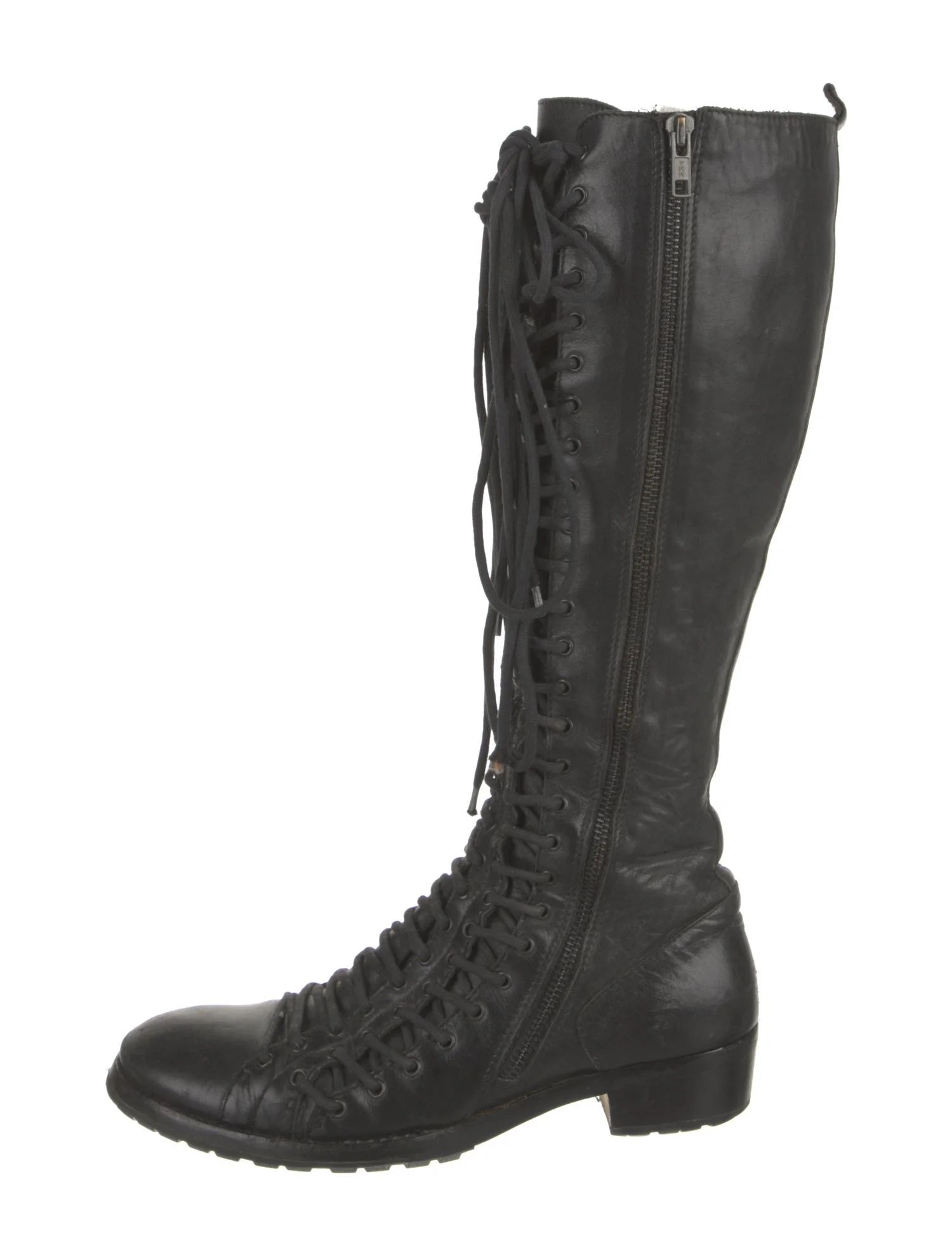 Ann Demeulemeester Vintage Knee-High Combat Boots | The RealReal