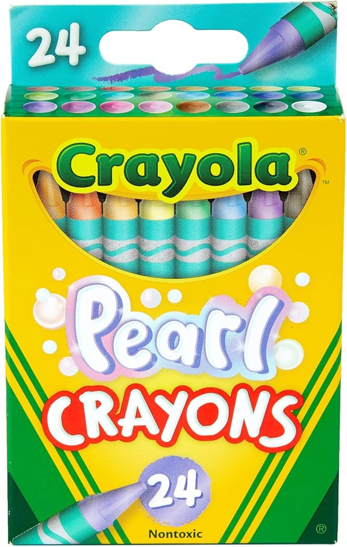 Crayola Pearl Crayons, Pearlescent Colors, 24 Count, Coloring Supplies, Gift for Kids, Ages 3, 4,... | Amazon (US)