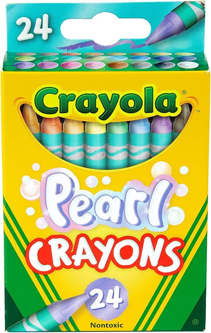 Crayola Pearl Crayons, Pearlescent Colors, 24 Count, Coloring Supplies, Gift for Kids, Ages 3, 4,... | Amazon (US)