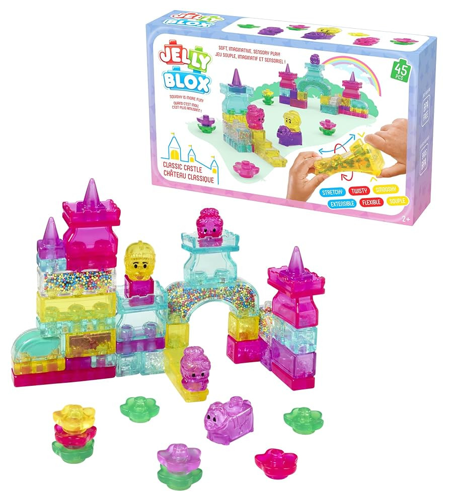 Classic Castle Set | Includes 45 Pieces | Toddler & Preschool Building Blocks Kids Can Squeeze, S... | Amazon (US)