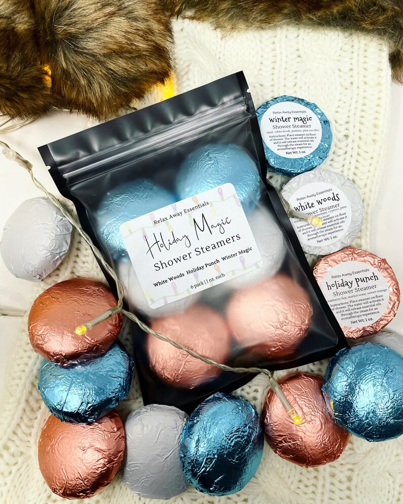 Holiday Magic Shower Steamers | 6 Pack | Spa Gift | Stocking Stuffer | Gift | Christmas | Essenti... | Etsy (US)