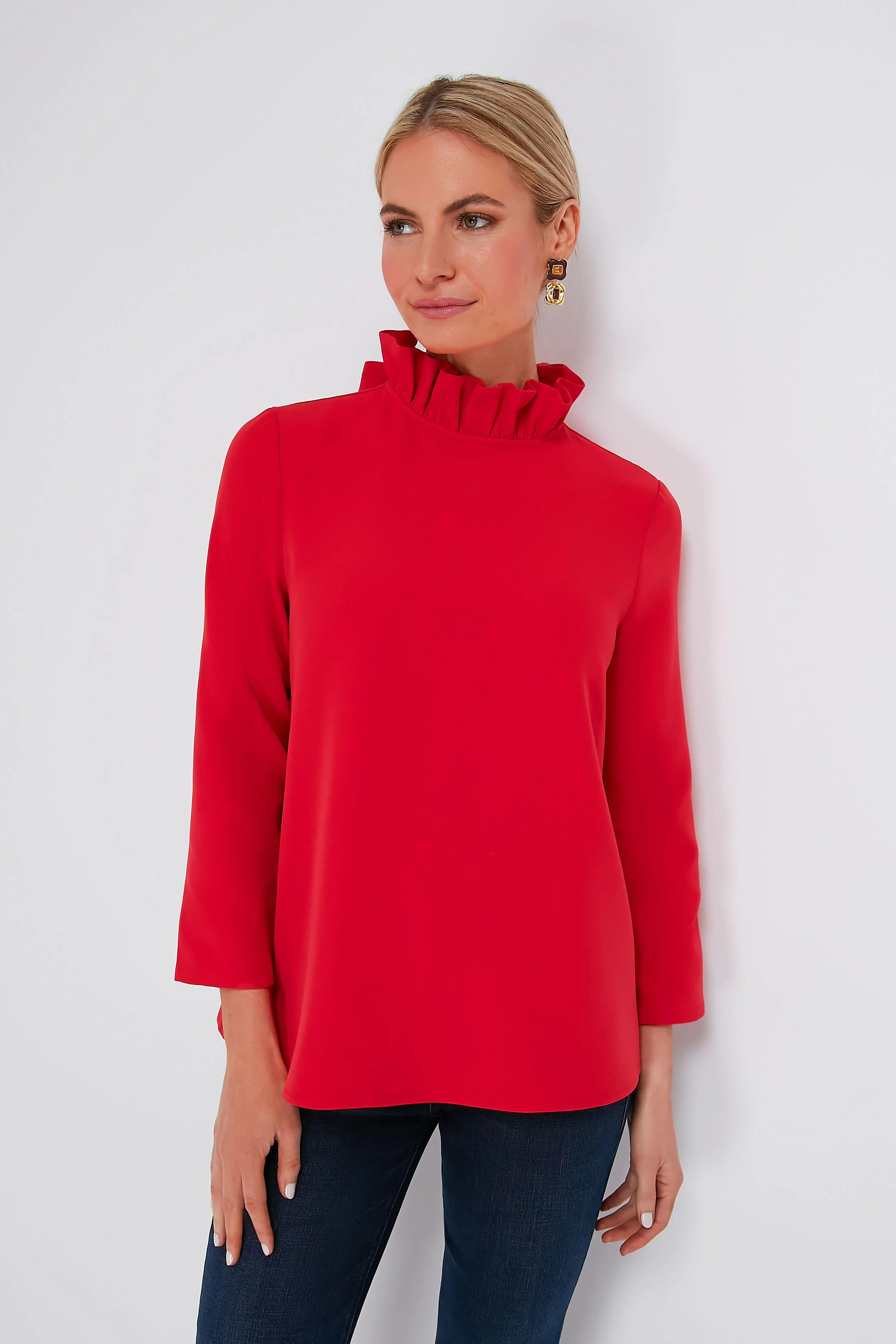Poppy Red Faye Blouse | Tuckernuck (US)
