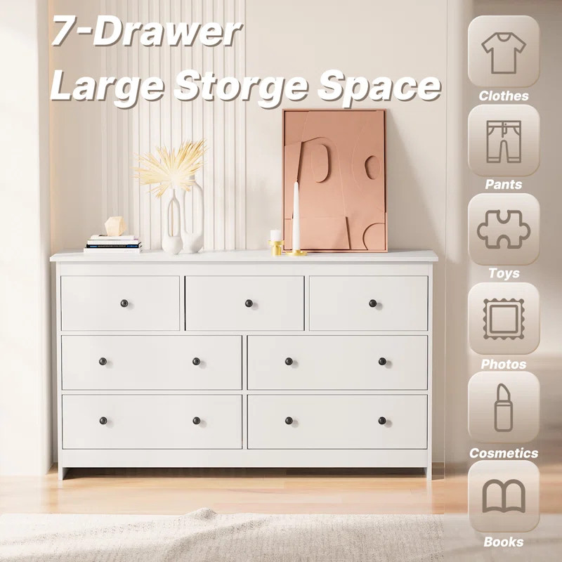 Marizela 55'' W 7 - Drawer Dresser | Wayfair North America
