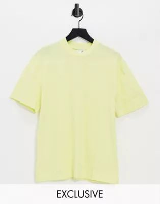 COLLUSION Unisex organic cotton t-shirt in pale yellow | ASOS (Global)