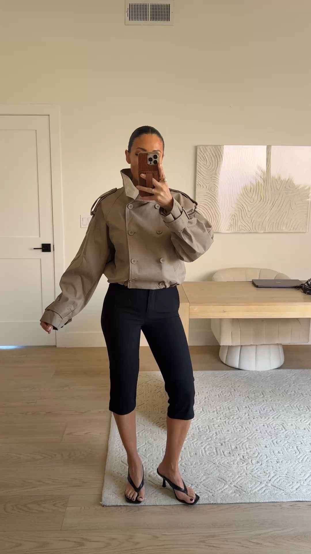 @Dynamite Clothing try on! 
Jacket size XS 
Capri size 0 (ran small) 
Amazon heels

#LTKSeasonal #LTKootd #LTKgrwm