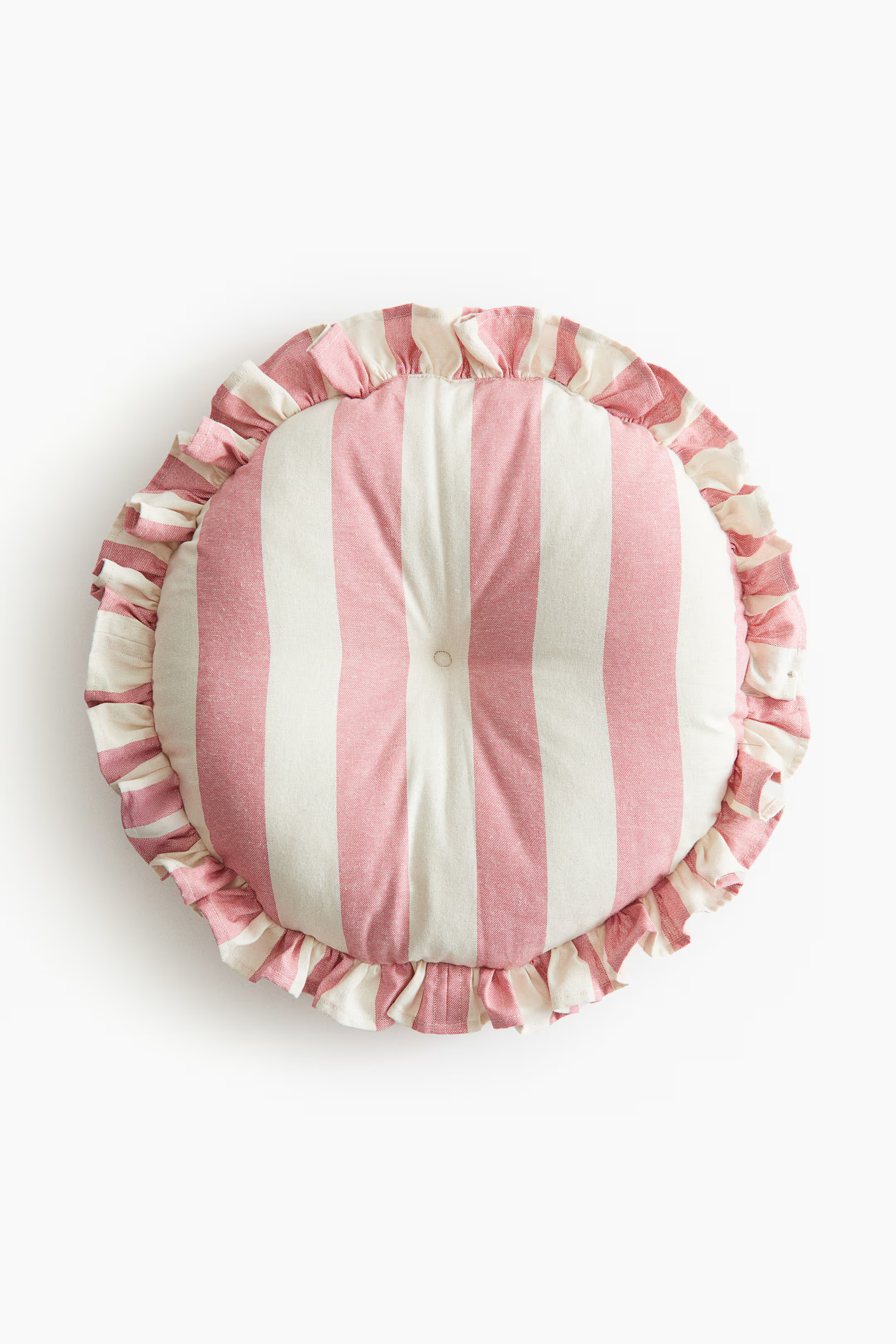 Ruffle-Trimmed Cotton Seat Cushion | H&M (US + CA)