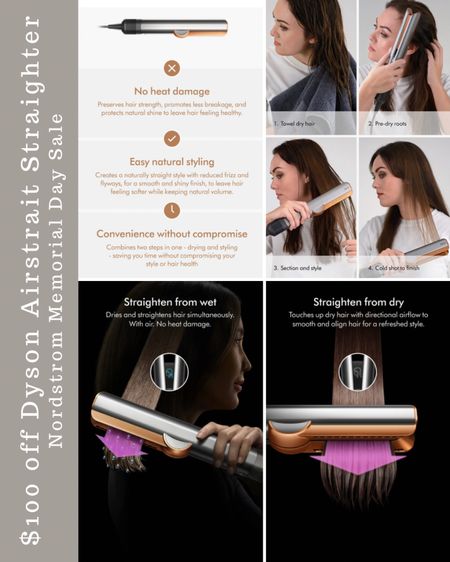 Have you seen this straightener!? It dries and straightens with AIR! Which means NO heat damage!! It’s $100 off during Nordstrom’s Memorial Day Sale!! 

#LTKSaleAlert #LTKStyleTip #LTKSeasonal