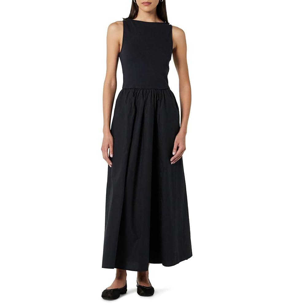 The Drop Women's Dia Mixed Fabric Midi Tank Dress | Amazon (US)