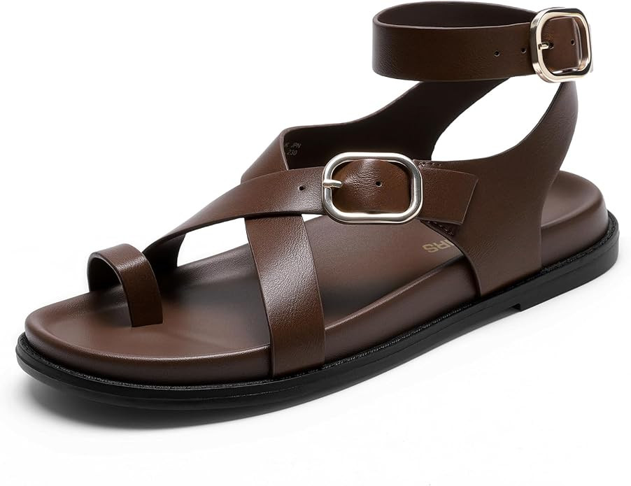 DREAM PAIRS Womens Strappy Sandals Flat Thong Comfortable Footbed Platform Summer Fashion Vocatio... | Amazon (US)