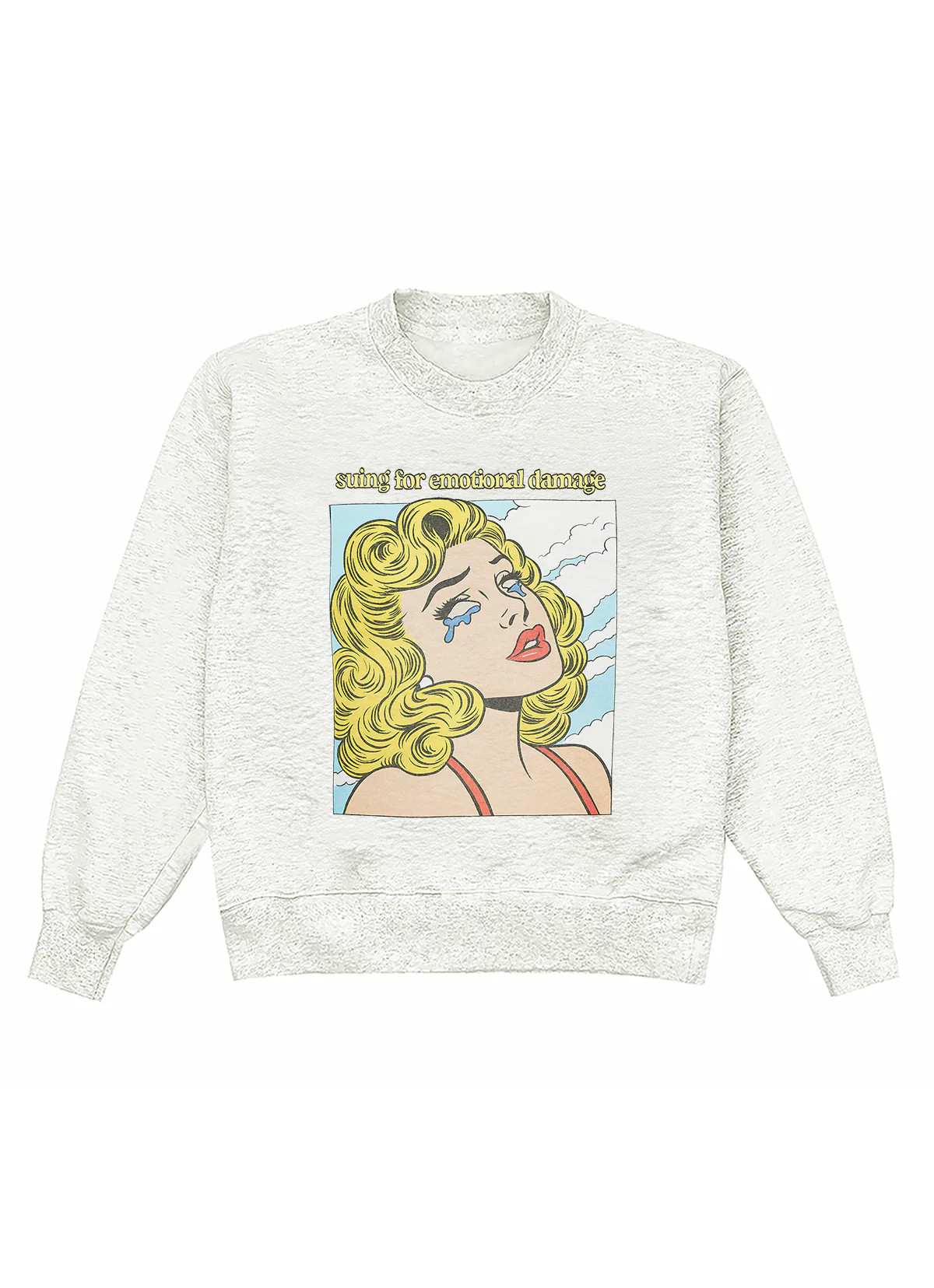 Suing For Emotional Damage Heather Crewneck | Shop Kristin Jones