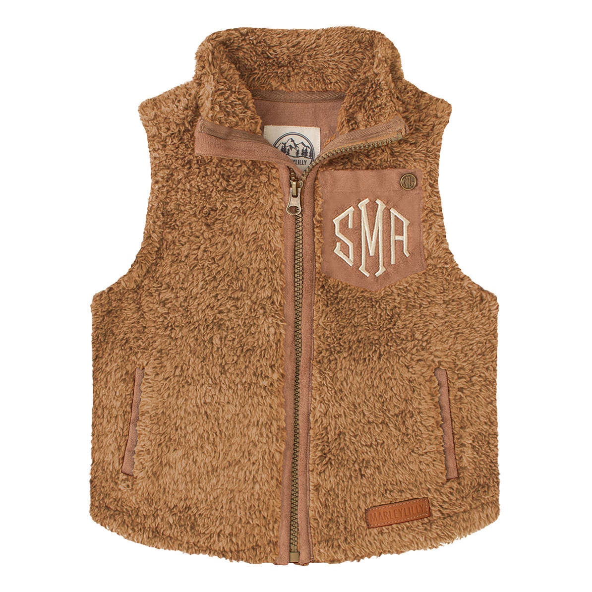 Monogrammed Kids Sherpa Vest | Marleylilly
