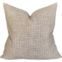 Designer Jake in Biscuit Pillow Cover // Neutral Tan Throw Pillows Decorative Plaid Throw Pillow Accent | Etsy (US)