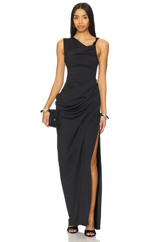 Lovers and Friends Athena Gown in Black. - size XS | Revolve Clothing (Global)