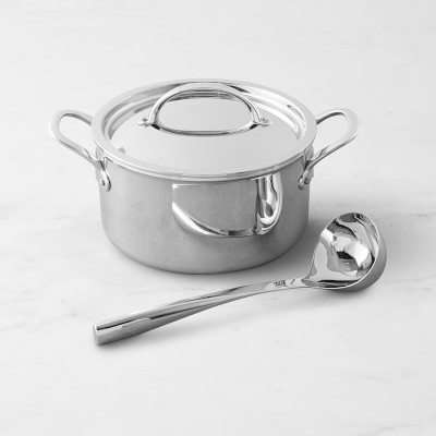 Williams Sonoma Thermo-Clad™ Stainless-Steel Soup Pot with Ladle | Williams-Sonoma