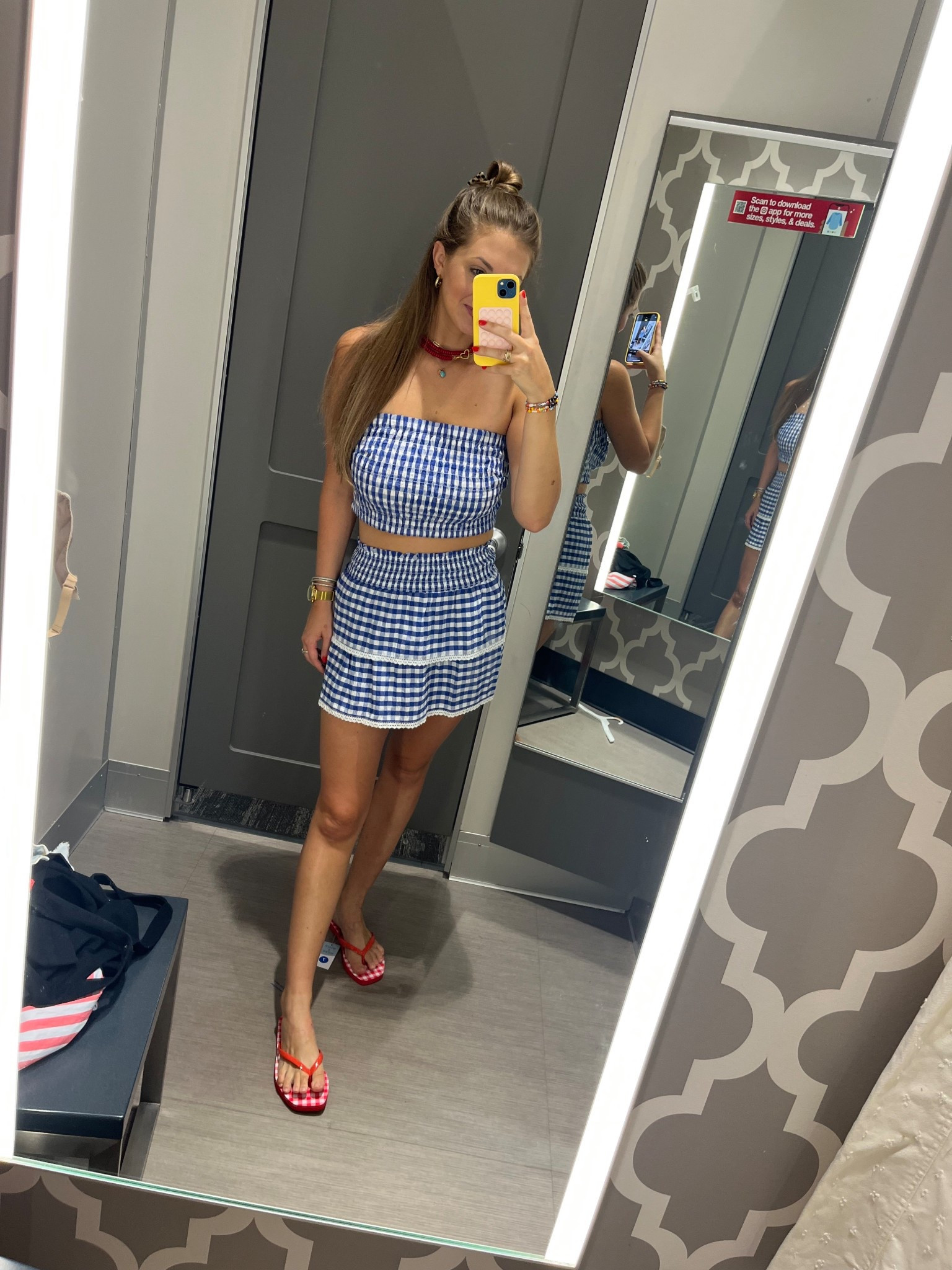 Target 4th of July outfit options 
Loving this gingham set. Wearing a medium in the top and small skirt!

It comes in red and a longer version too. Love the idea of mix and matching the tops and bottoms! 

#LTKStyleTip #LTKFindsUnder50 #LTKSeasonal