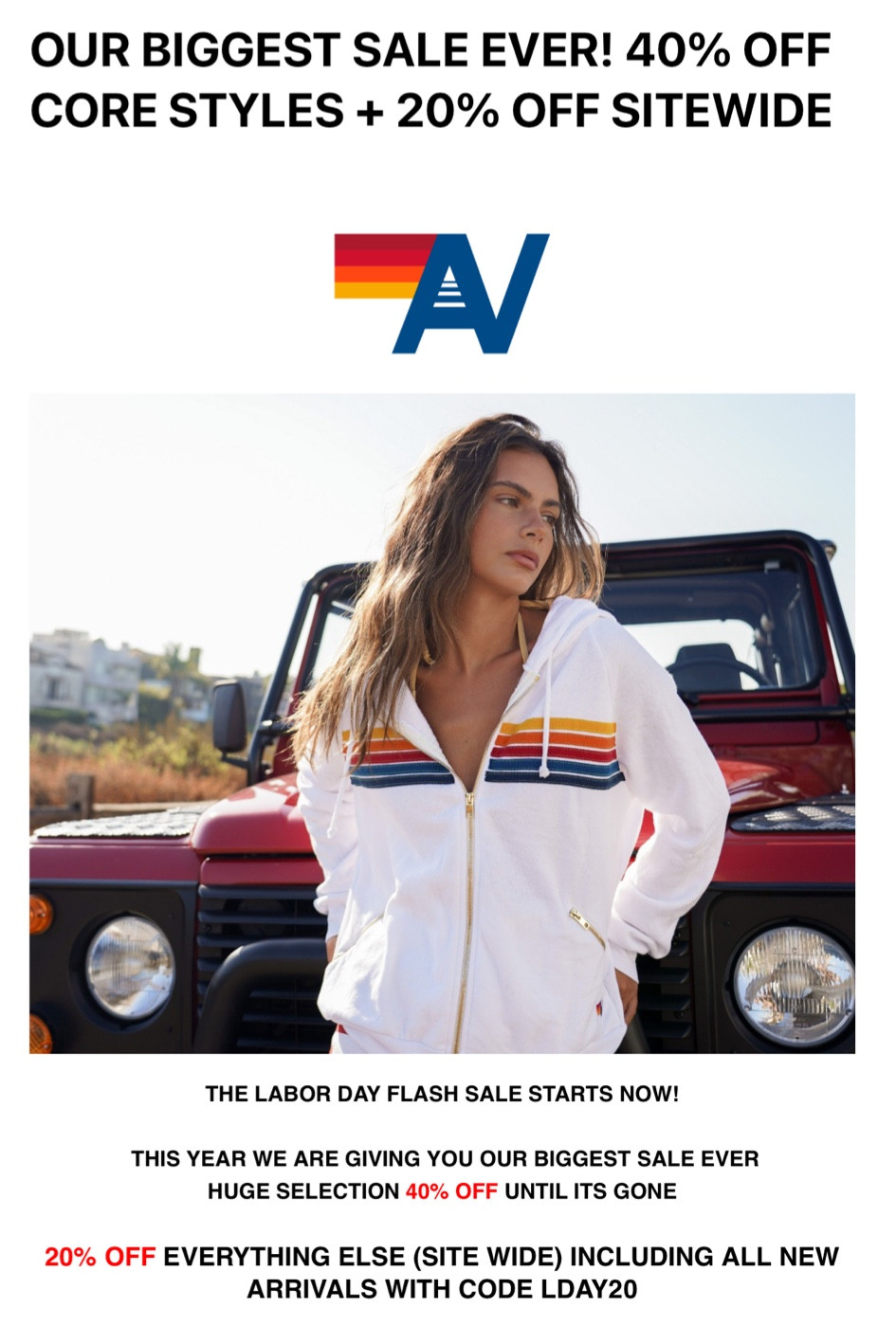 Aviator nation Labor Day sale !!!!! RUNNNNN  

#LTKFallSale #LTKSaleAlert