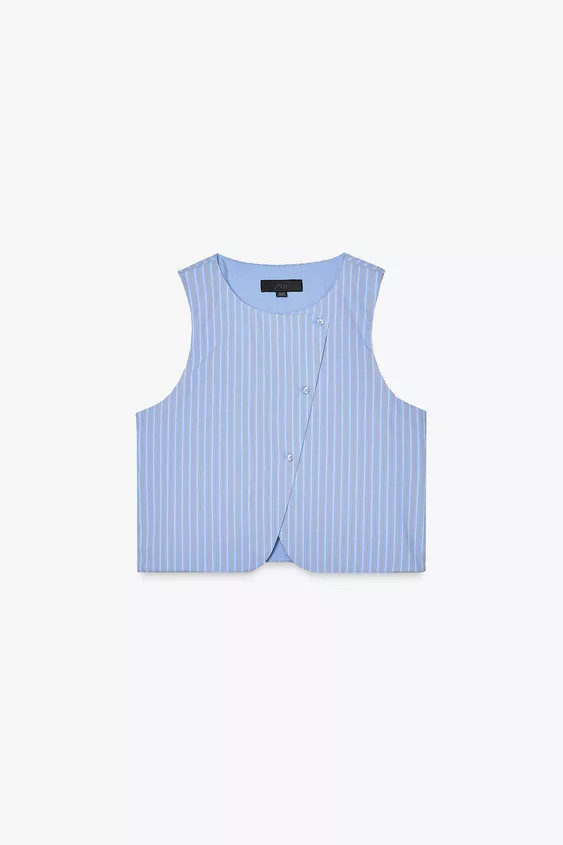 STRIPED WAISTCOAT TOP | Zara UK