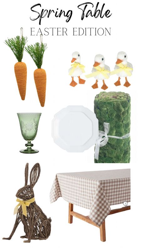 Spring table: Easter edition! I love the Raton, bunny and cute little ducks amongst the oversized carrots on the grass Maas runner

#EasterTable #EasterDecor #Easter #SpringDecorSpace #SpringTable #AtHome #AtHomeSpring #EasterBunny #EasterDuck #EasterCarrot

#LTKparties #LTKSeasonal #LTKfindsunder50