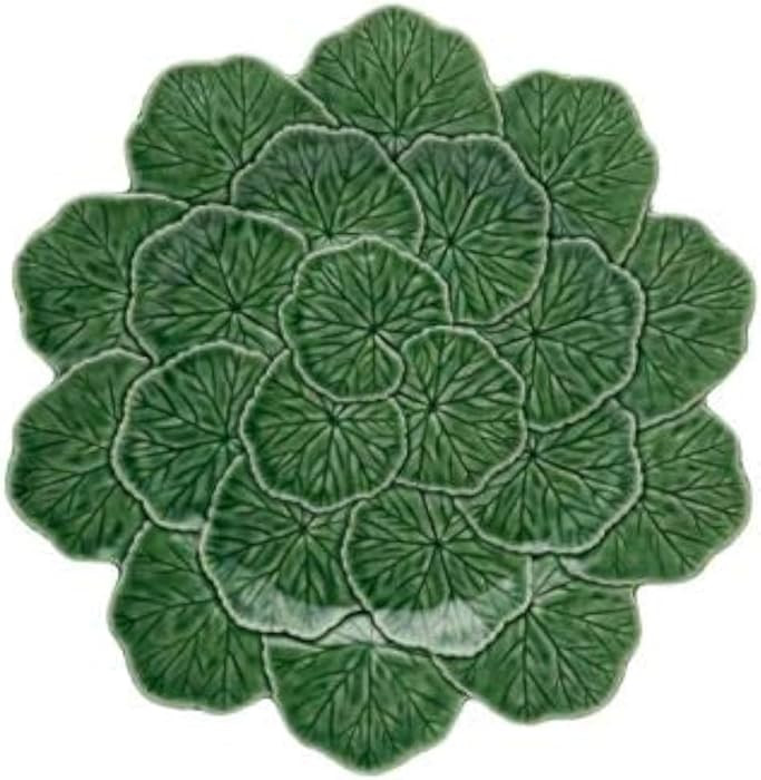 Bordallo Pinheiro Geranium Charger Plate Green, Set of 2 | Amazon (US)