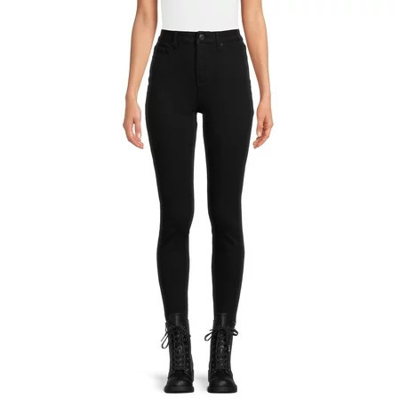 Time and Tru Women's High Rise Skinny Jeans, 29" Inseam for Regular, Sizes 2-20 | Walmart (US)