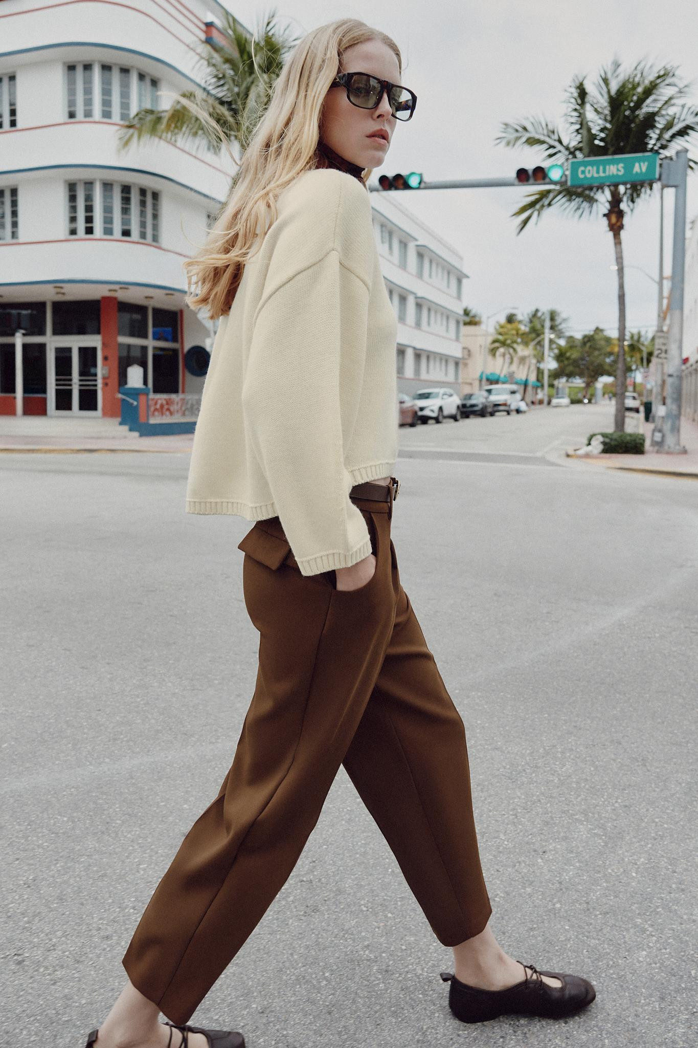BELTED PLEATED PANTS | Zara US