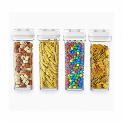 4-Piece Airtight Food Storage Set, BPA-Free, Clear Pantry Organization | Wayfair North America