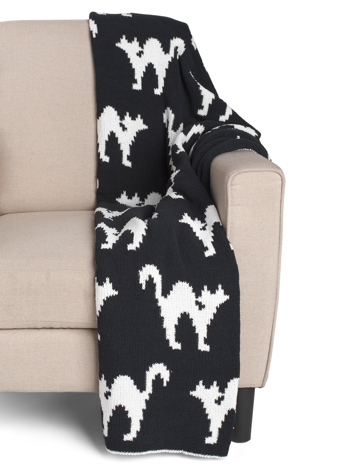 Oversized Chenille Cats Throw | Marshalls