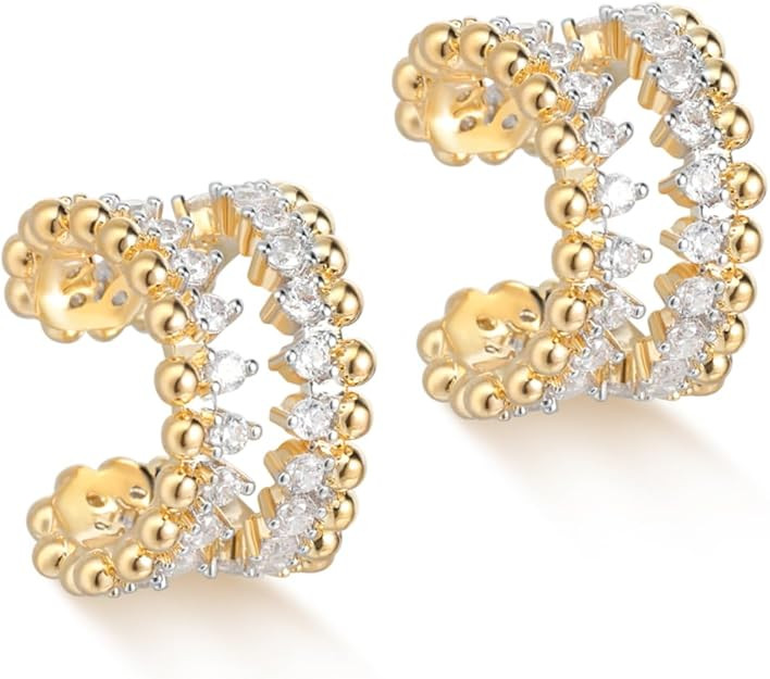 MYEARS Women Ear Cuff Earring Gold Non Pierced Ear Cartilage Clip on Wrap Hoop 14K Gold Filled Ti... | Amazon (US)