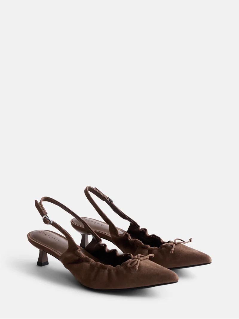 Scenario Women's Scrunch Slingback Heels | Walmart (US)
