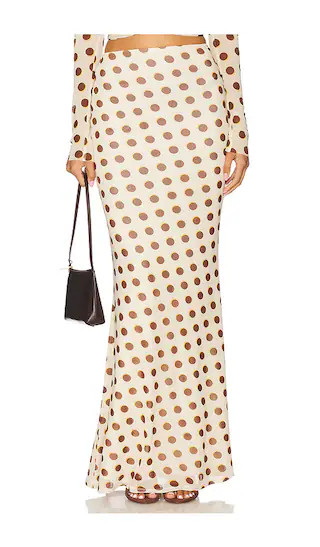 Tegan Skirt in Gold Halo Dot | Revolve Clothing (Global)