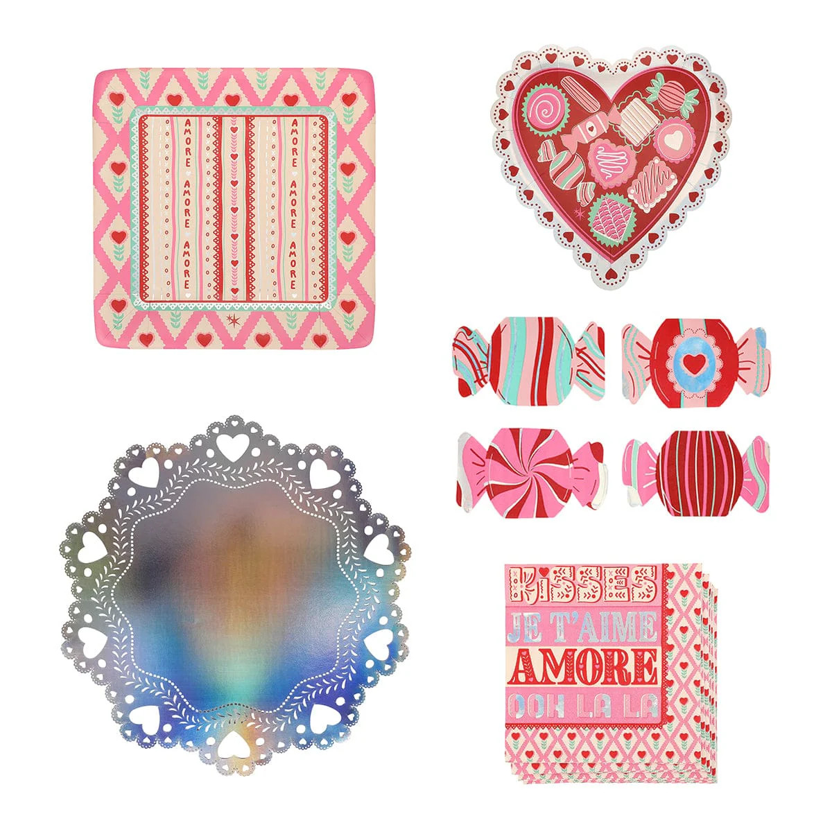 Valentine's Day Tableware Party Kit | Packed Party